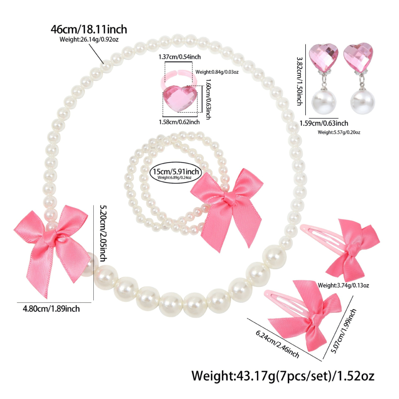 Комплект колие и гривна от мъниста с Vgold материал, реално позлатяване, низ от перли, U-образна форма