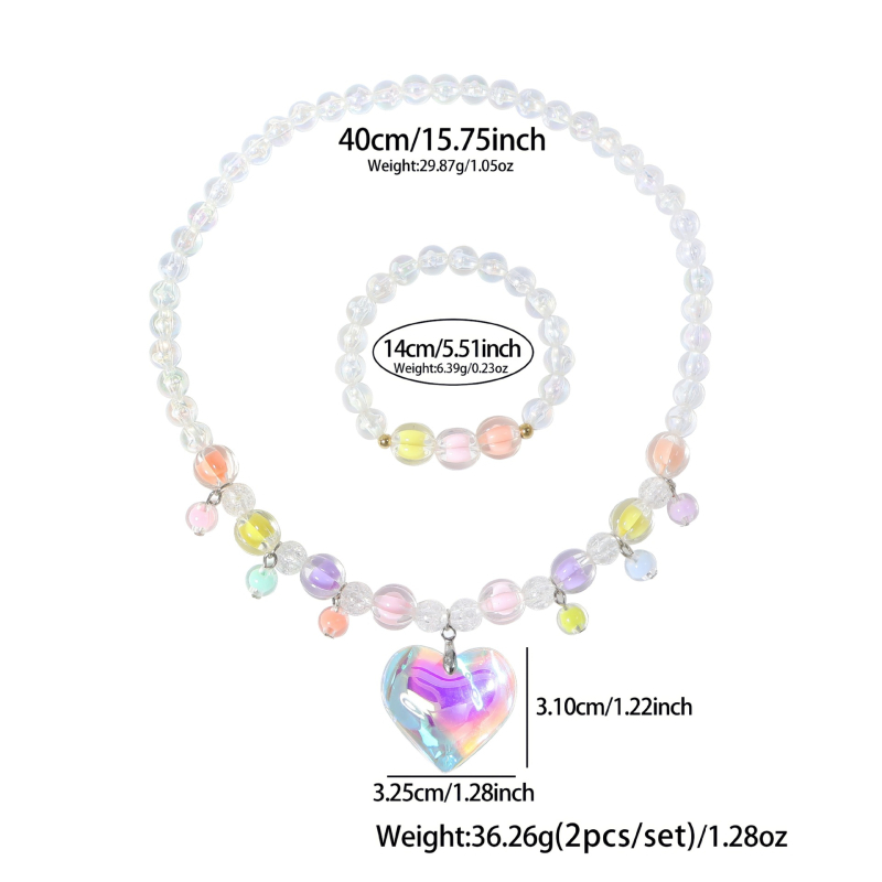 Комплект колие и гривна от мъниста с Vgold материал, реално позлатяване, низ от перли, U-образна форма