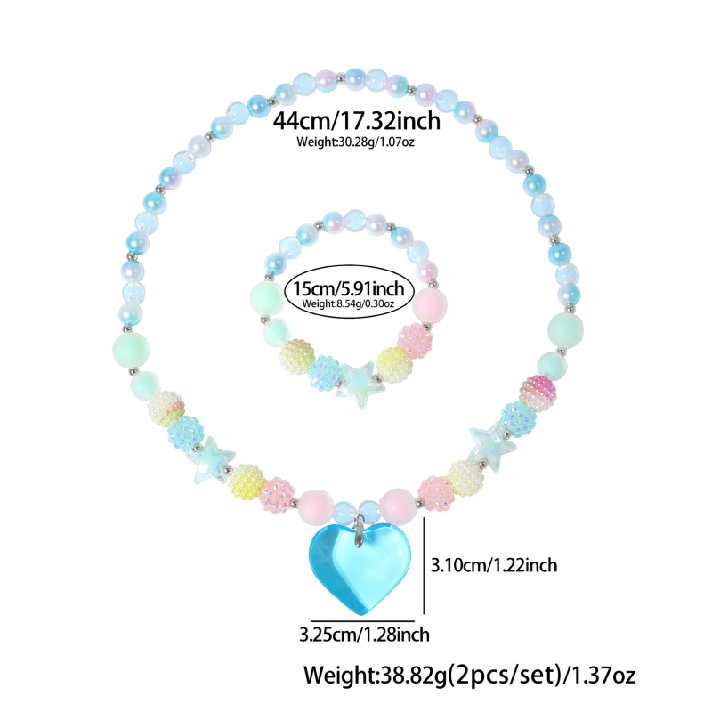 Комплект колие и гривна от мъниста с Vgold материал, реално позлатяване, низ от перли, U-образна форма