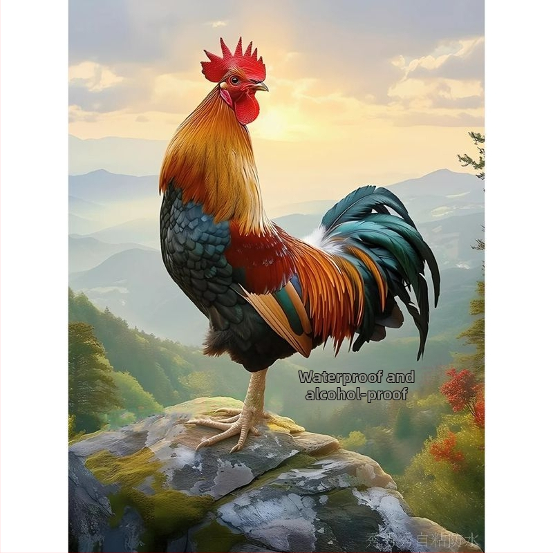 Seinakleebis – kukk motiiv elutuppa, magamistuppa ja esikusse (PVC materjal; dekoratiivne funktsioon; ruumid: elutuba, magamistuba, esik; stiil: modernne lihtsus)