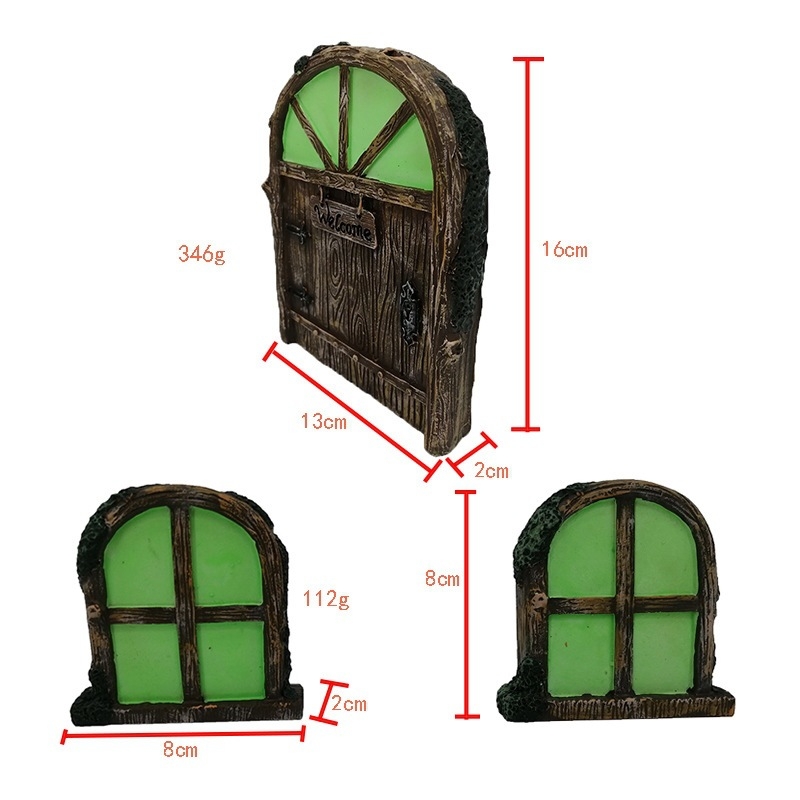 Sünteetilisest vaigust aiaskulptuur puu näoga disainiga välistingimustesse, karikatuurlik stiil