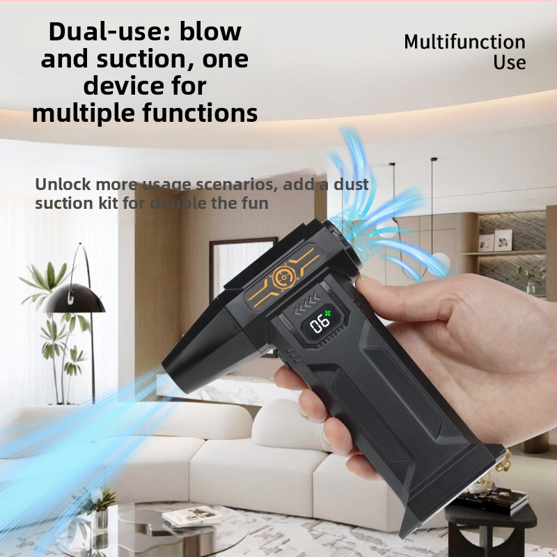 Wopada kaasaskantav käsiventilaator, sisseehitatud liitiumakuga, 5 kiirust, digitaalse ekraaniga, USB toide