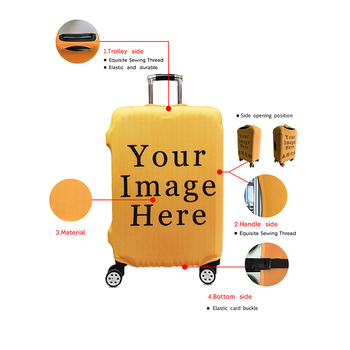 Усилен калъф за багаж с принт на самолет, полиестер, цип за отваряне, заключване против кражба