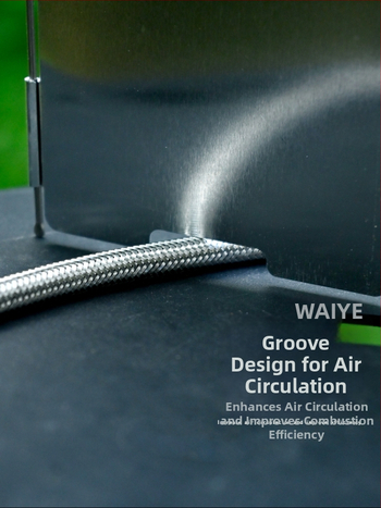 Õues kokkamiseks kokkupandav alumiiniumist tuulekaitse pliidile, 9-osaline mini komplekt