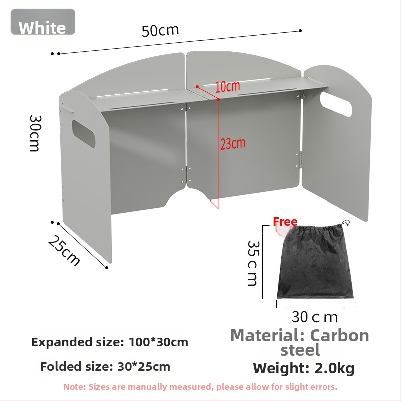 Väline pliidi tuulekindel - kokkupandav kaart-tüüpi tuulärritus, tsink-raud sulam, kaasaskantav ja tuulekindel