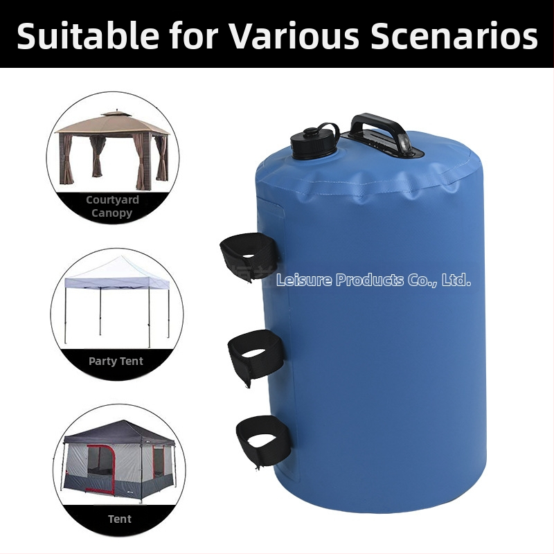 Тежест за палатка с пясък и вода, ветроустойчив, PVC, 7–20 л