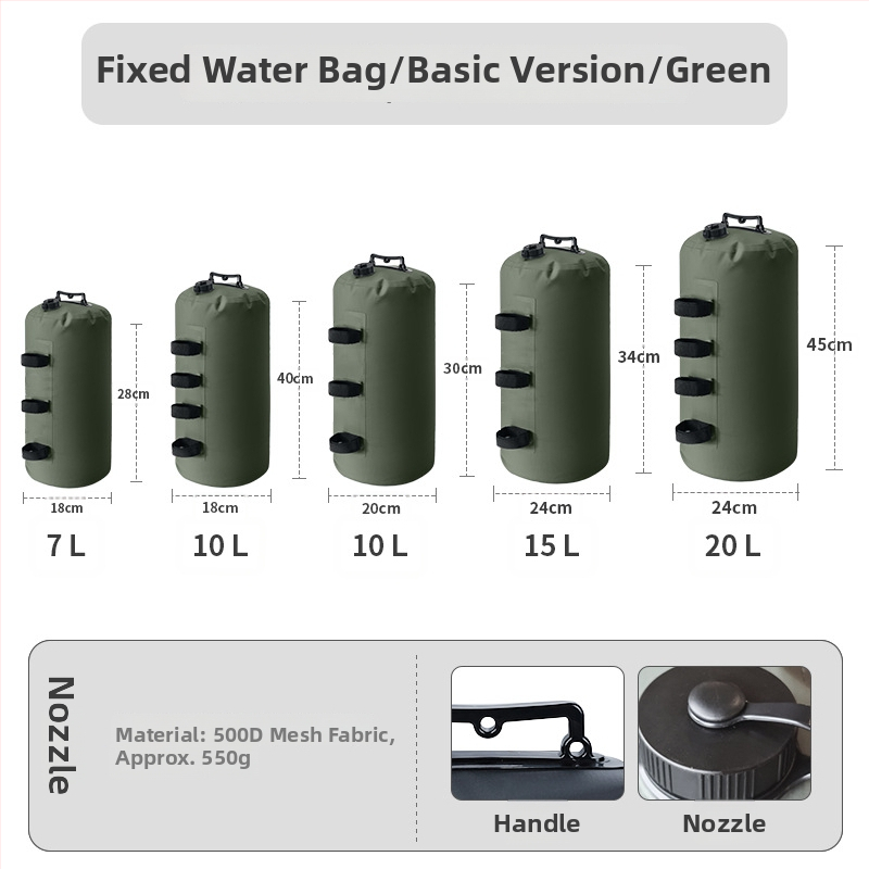 Тежест за палатка с пясък и вода, ветроустойчив, PVC, 7–20 л