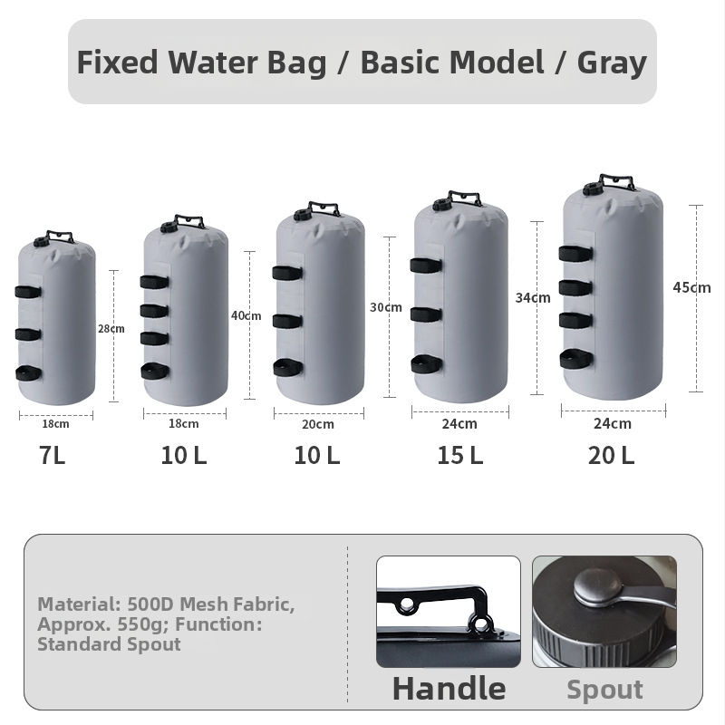 Тежест за палатка с пясък и вода, ветроустойчив, PVC, 7–20 л