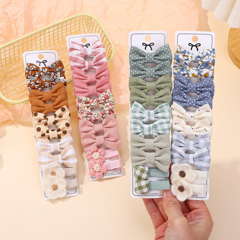 Bērnu matu klipu komplekts — spraudes ar lentas formu, duckbill tipa, rokdarbi, vecums 0–3 gadi