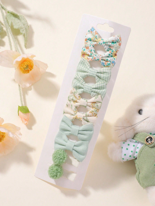 Bērnu matu klipu komplekts — spraudes ar lentas formu, duckbill tipa, rokdarbi, vecums 0–3 gadi