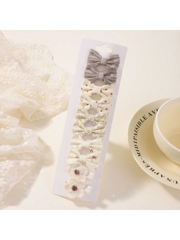 Bērnu matu klipu komplekts — spraudes ar lentas formu, duckbill tipa, rokdarbi, vecums 0–3 gadi