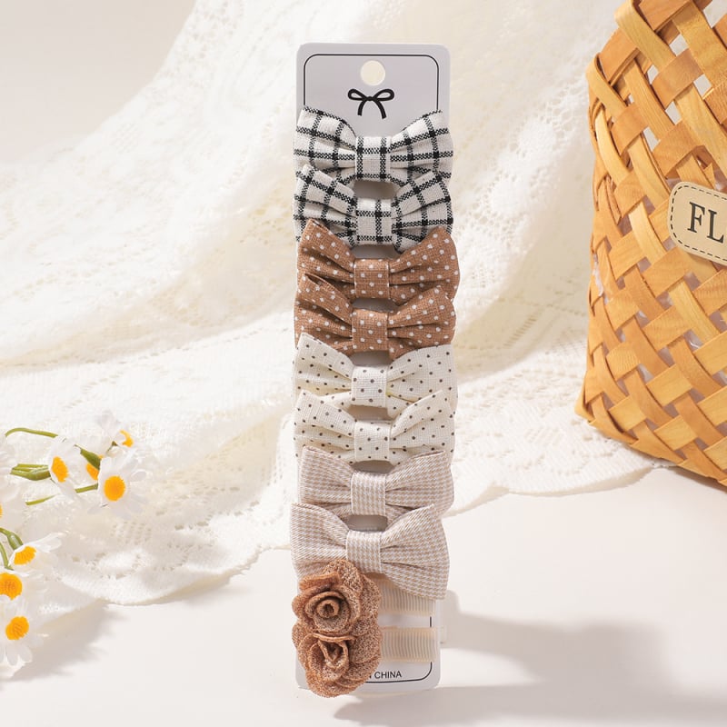 Bērnu matu klipu komplekts — spraudes ar lentas formu, duckbill tipa, rokdarbi, vecums 0–3 gadi