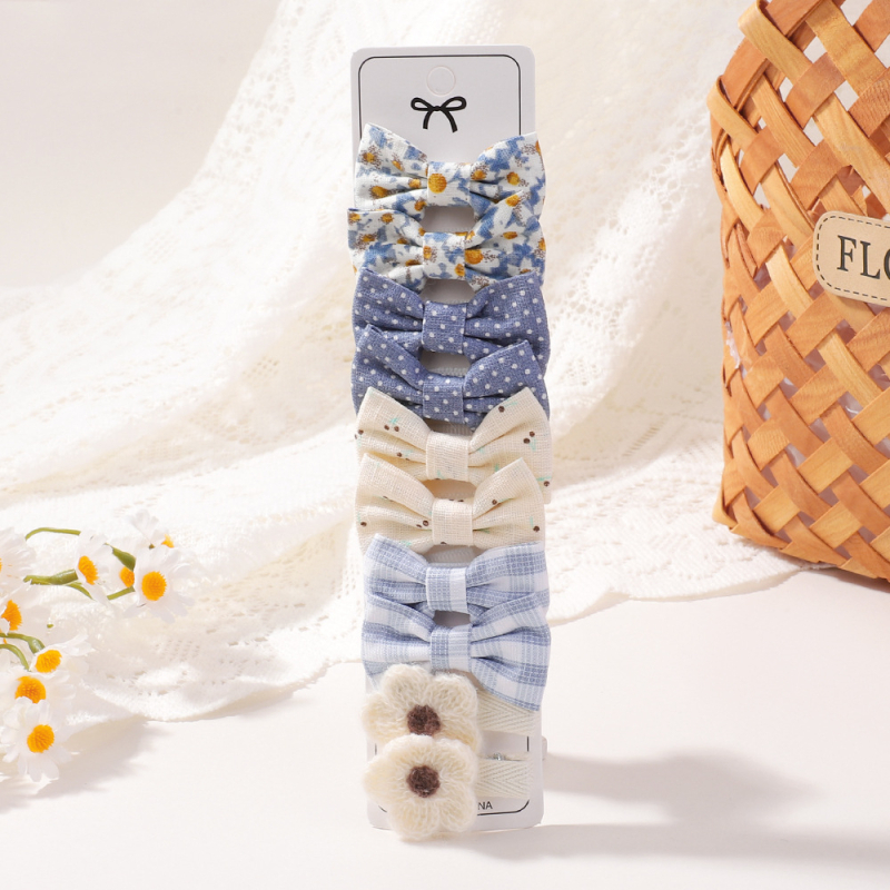 Bērnu matu klipu komplekts — spraudes ar lentas formu, duckbill tipa, rokdarbi, vecums 0–3 gadi