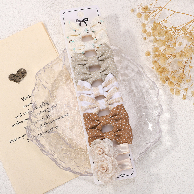 Bērnu matu klipu komplekts — spraudes ar lentas formu, duckbill tipa, rokdarbi, vecums 0–3 gadi