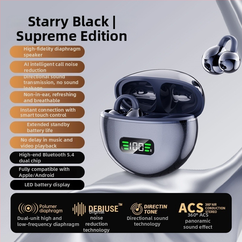 M79 Juhtmevabad kõrvaklapid: klipp-ühendusega, avatud kõrv ülekandega kaula juhtivus, tõeliselt juhtmevabad, Bluetooth 5.4, IPX6 veekindlus, kuni 4 tunni tööaega