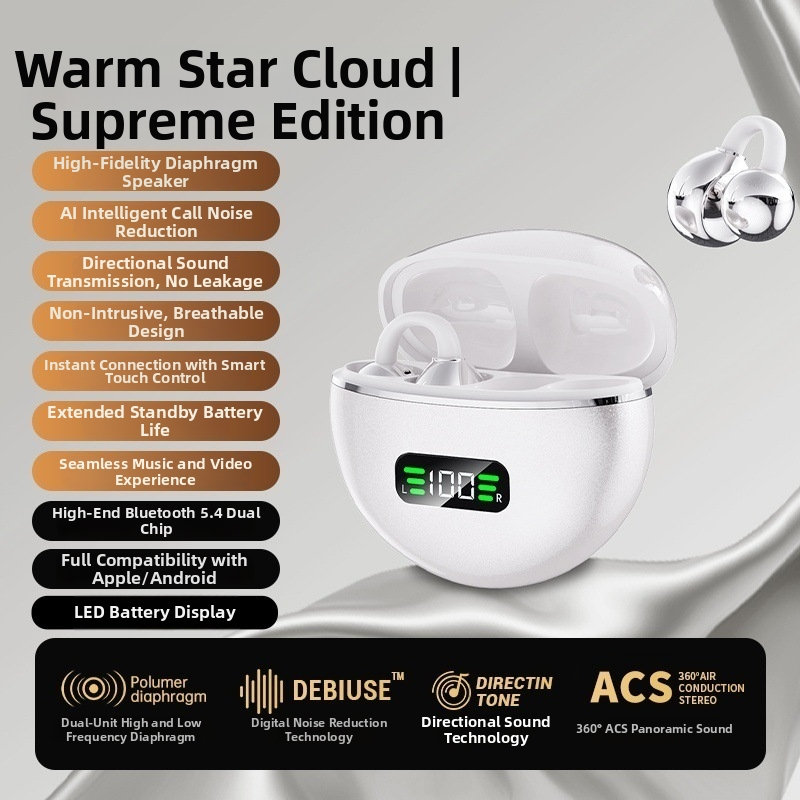 M79 Juhtmevabad kõrvaklapid: klipp-ühendusega, avatud kõrv ülekandega kaula juhtivus, tõeliselt juhtmevabad, Bluetooth 5.4, IPX6 veekindlus, kuni 4 tunni tööaega