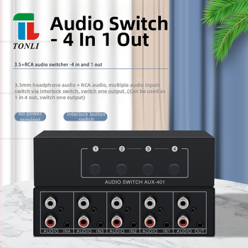 Tonli AUX-401 4-in-1 helilüliti, stereo 3,5 mm pistik, kõrge helikvaliteet