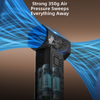 Mikro juhtmevaba ventilaator harjadeta mootoriga, tolmu puhastamise funktsiooniga, USB toitestus, 6000mAh aku, 4 kiirust, 6+ labad