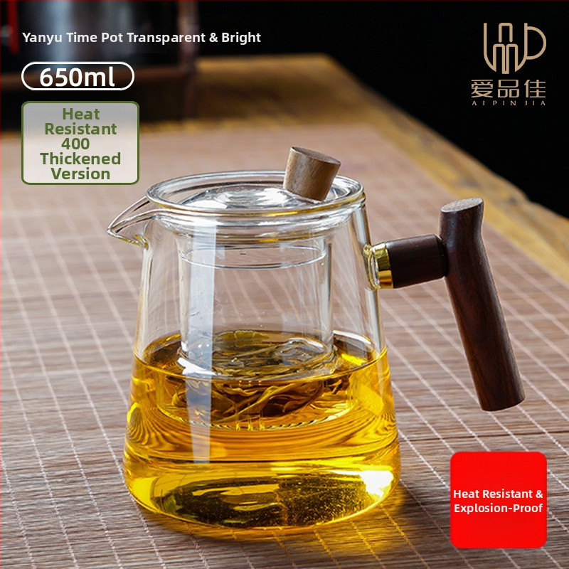 Borosiilikatklaasist teekannude komplekt, kuumuskindel, mõeldud 3–5-le, kaasas tee rituaali tarvikud ja tee kandik