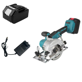 Безжична електрическа циркулярна пила за дърво, ръчно управление, с литиева батерия, 220V, алуминиев диск