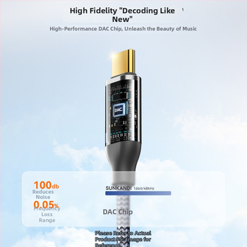 Sunkandi AV163 Type-C kuni 2RCA audio kaabel, kuldplekiga pistikud, hapnikuvaba vask südamik, põimitud juhtmed, CE/ROHS sertifikaadid