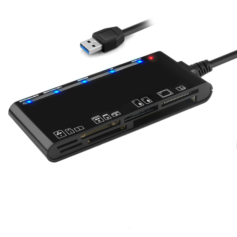 USB 3.0 високоскоростен 7-в-1 четец за карти CR324 - SDHC/TF/CF/XD/MS поддръжка