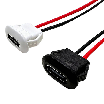 Type-C женски конектор, 2P, PVC изолация, 2 проводника, регулируем диаметър на проводника