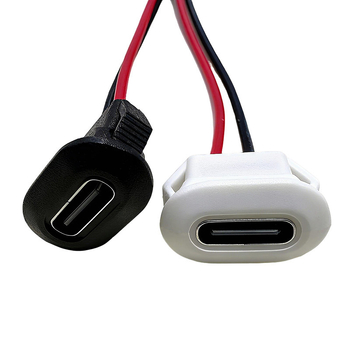 Type-C женски конектор, 2P, PVC изолация, 2 проводника, регулируем диаметър на проводника