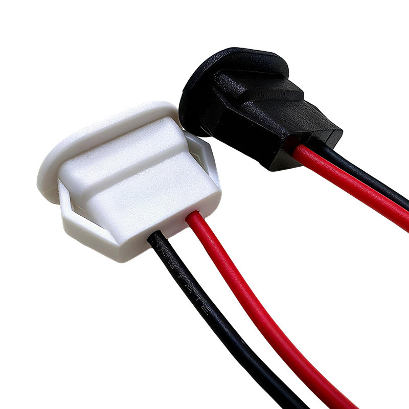 Type-C женски конектор, 2P, PVC изолация, 2 проводника, регулируем диаметър на проводника