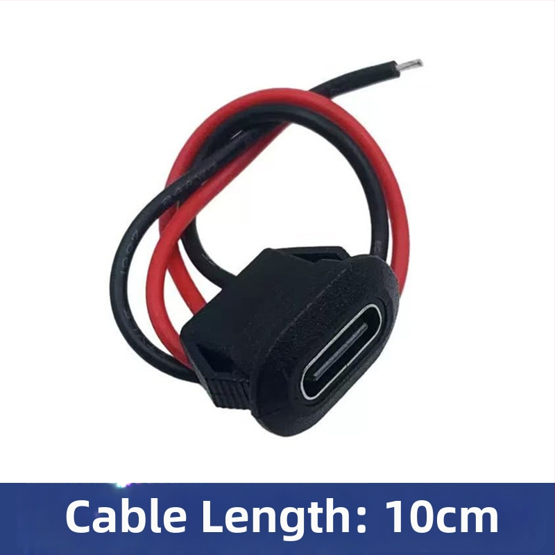 Type-C naissoost pistik, 2P, PVC isolatsioon, 2 tuuma, juhtme ristlõige kohandatav