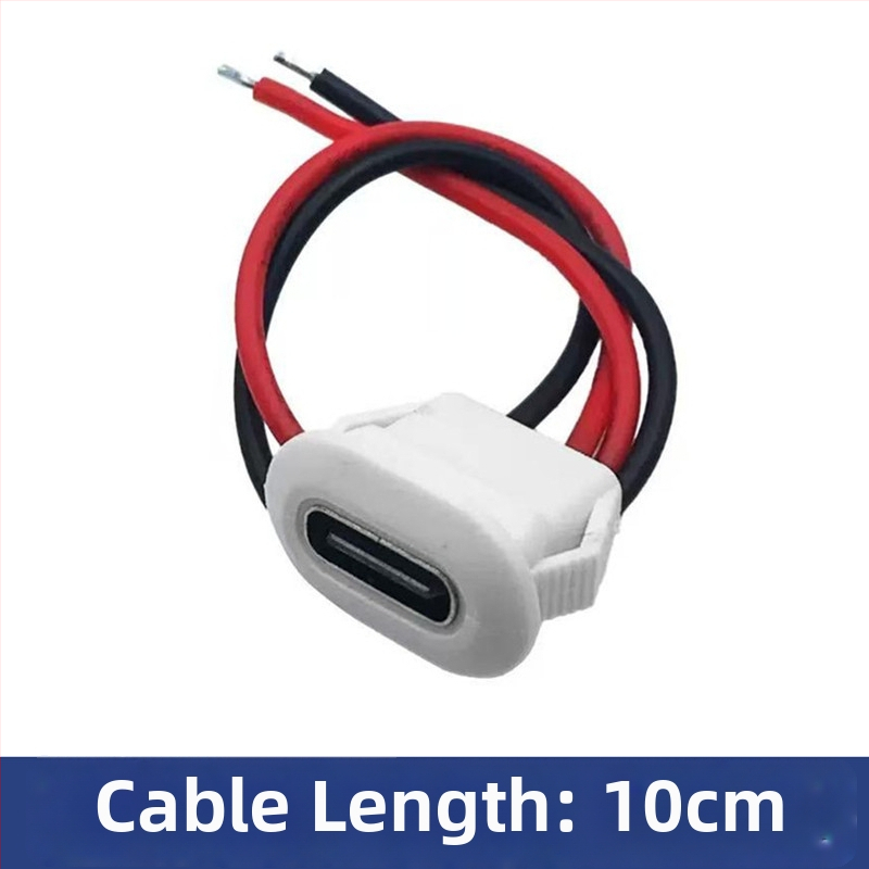 Type-C naissoost pistik, 2P, PVC isolatsioon, 2 tuuma, juhtme ristlõige kohandatav