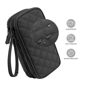 Чанта за грим в кубообразен формат — мултифункционална пътна козметична чанта, изработена от 600D Oxford плат.