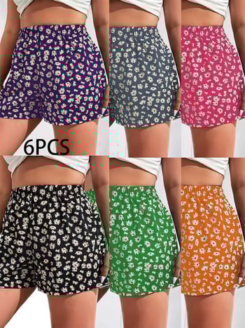 Женски панталони с дължина три четвърти, еластична талия, дигитален печат върху полиестер-еластан, японско-корейски свободен стил