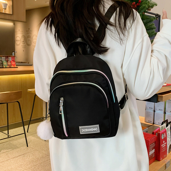 Γυναικείο σακίδιο Oxford από νάιλον, κλείσιμο με φερμουάρ, τρισδιάστατος εξωτερικός σχεδιασμός, εσωτερικές θήκες: φερμουάρ, θήκη για κινητό, θήκη για ταυτότητα, κατάλληλο για χαλαρές εξορμήσεις