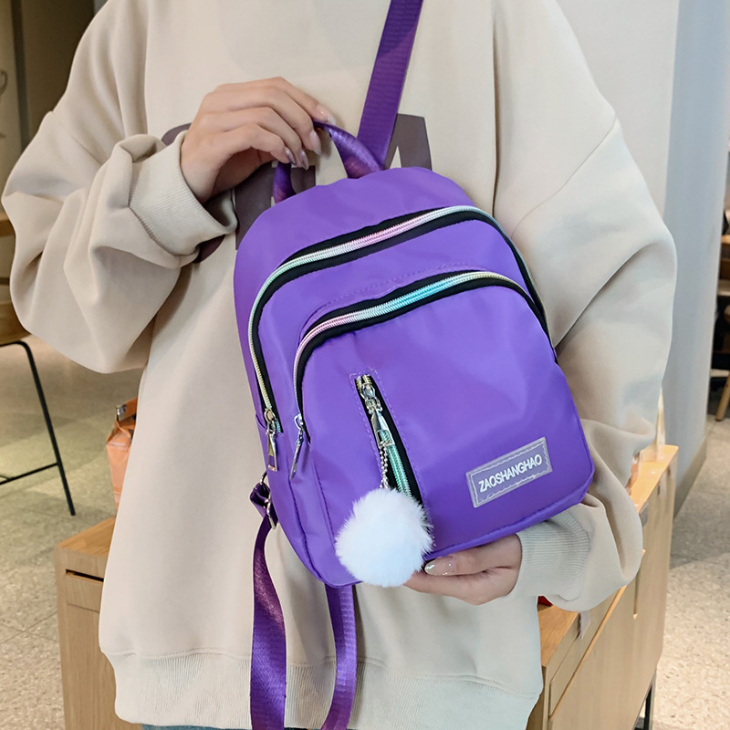 Γυναικείο σακίδιο Oxford από νάιλον, κλείσιμο με φερμουάρ, τρισδιάστατος εξωτερικός σχεδιασμός, εσωτερικές θήκες: φερμουάρ, θήκη για κινητό, θήκη για ταυτότητα, κατάλληλο για χαλαρές εξορμήσεις