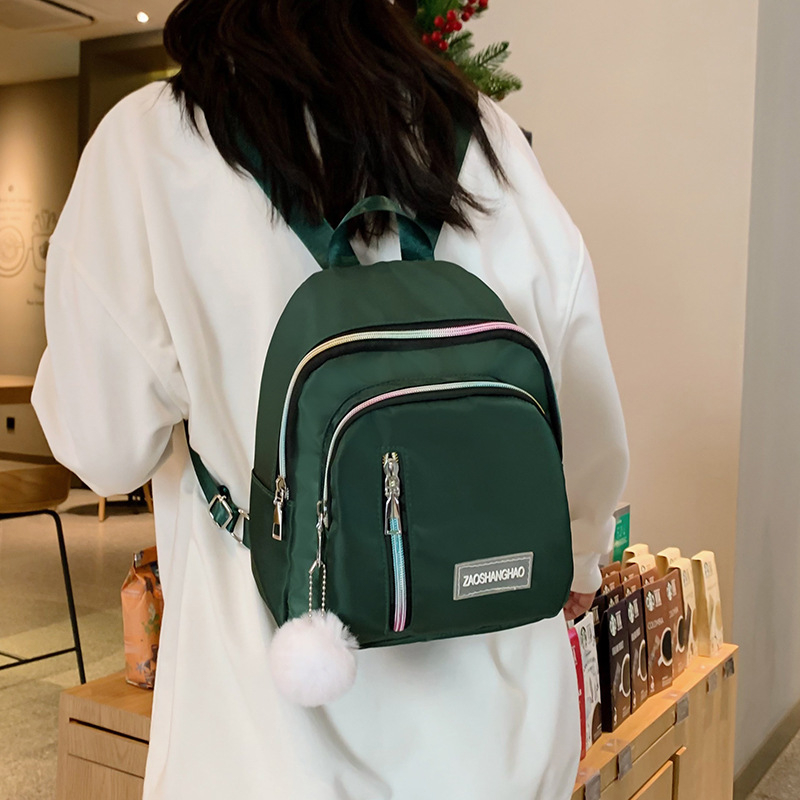 Γυναικείο σακίδιο Oxford από νάιλον, κλείσιμο με φερμουάρ, τρισδιάστατος εξωτερικός σχεδιασμός, εσωτερικές θήκες: φερμουάρ, θήκη για κινητό, θήκη για ταυτότητα, κατάλληλο για χαλαρές εξορμήσεις