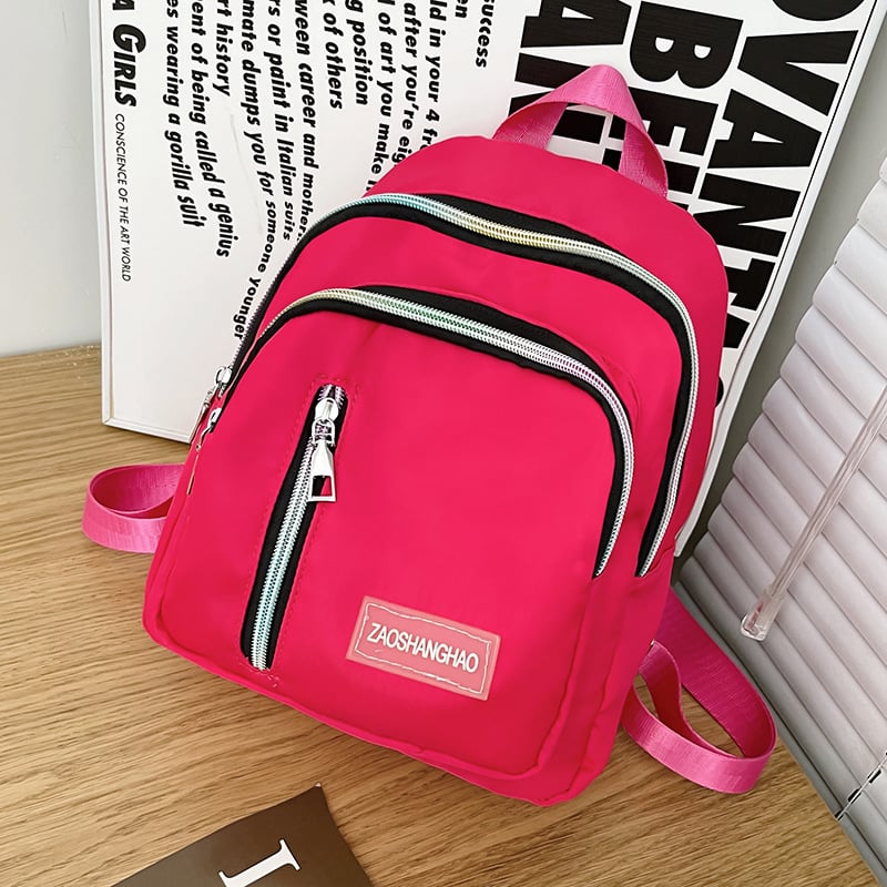 Γυναικείο σακίδιο Oxford από νάιλον, κλείσιμο με φερμουάρ, τρισδιάστατος εξωτερικός σχεδιασμός, εσωτερικές θήκες: φερμουάρ, θήκη για κινητό, θήκη για ταυτότητα, κατάλληλο για χαλαρές εξορμήσεις