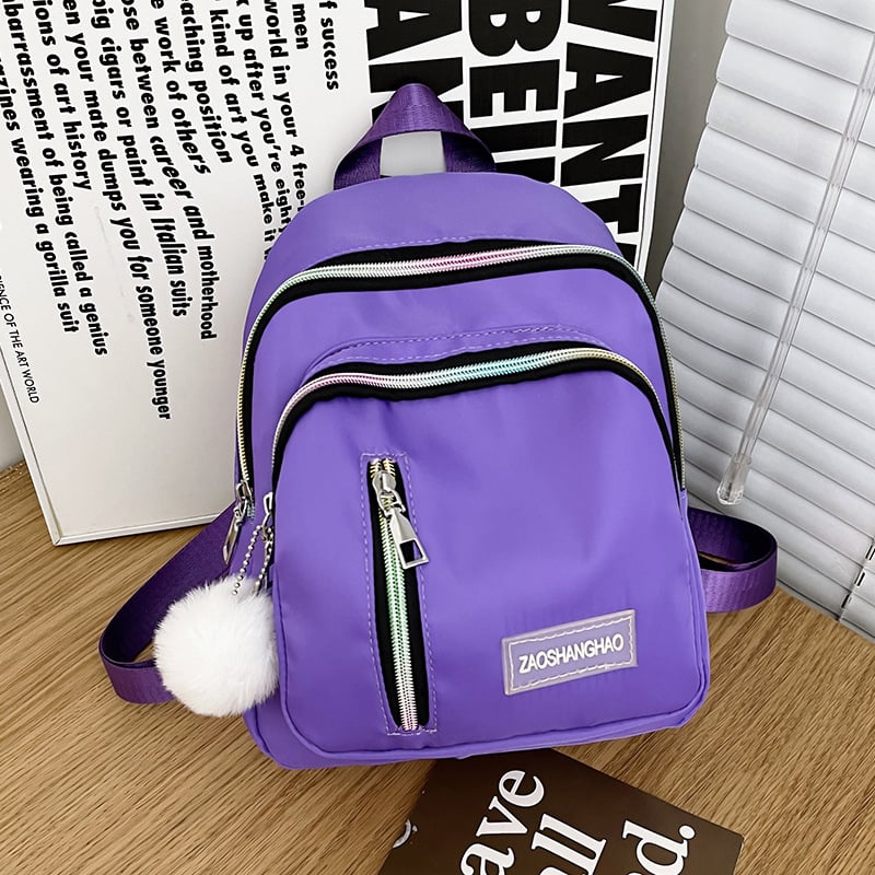 Γυναικείο σακίδιο Oxford από νάιλον, κλείσιμο με φερμουάρ, τρισδιάστατος εξωτερικός σχεδιασμός, εσωτερικές θήκες: φερμουάρ, θήκη για κινητό, θήκη για ταυτότητα, κατάλληλο για χαλαρές εξορμήσεις