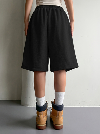 Дамски спортни капри панталони, широка свободна кройка, висока талия, тънък полиестер, лято 2025