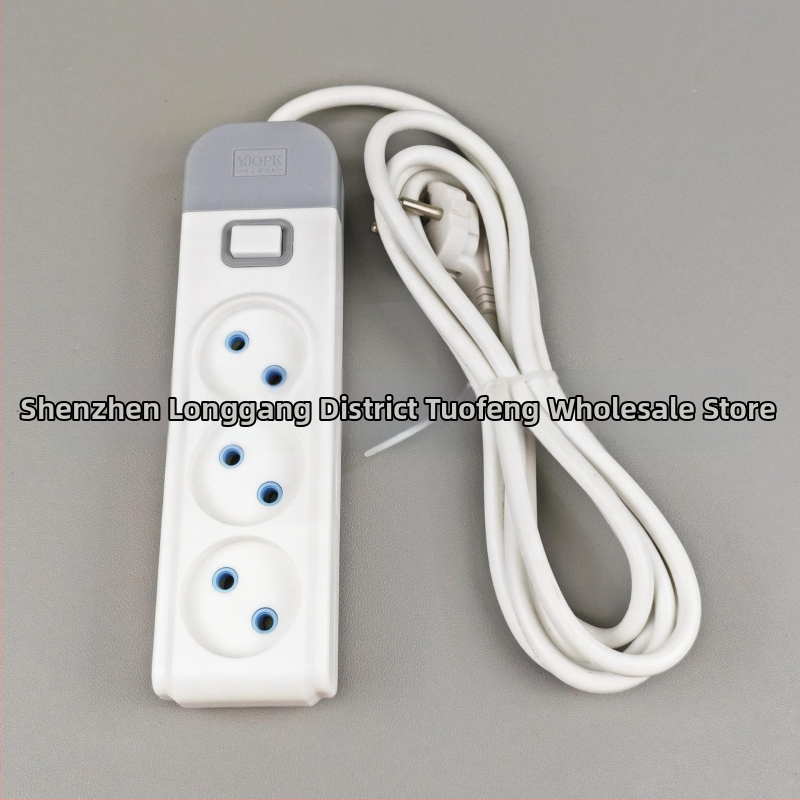 Tuo feng Eiropas stila barošanas sadales pults ar slēdzi un USB pieslēgvietu, 10A, 1500W