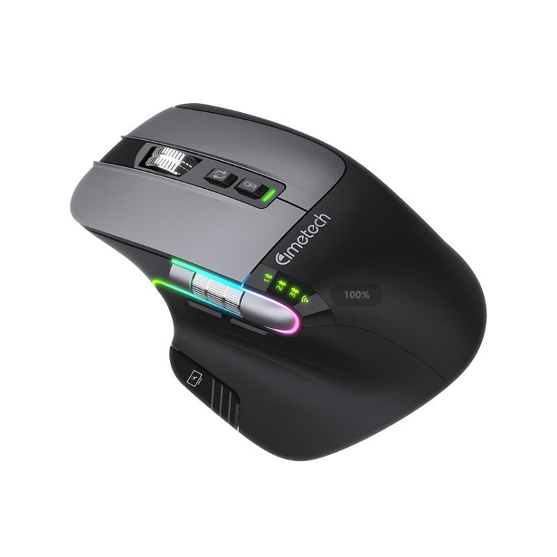 Ергономична безжично зареждаща мишка с Bluetooth, Omr225, 2.4G/Bluetooth връзка, 800–3200dpi, 8 бутона