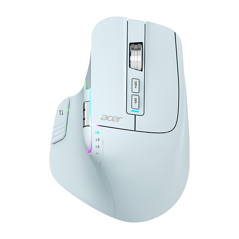 Ергономична безжично зареждаща мишка с Bluetooth, Omr225, 2.4G/Bluetooth връзка, 800–3200dpi, 8 бутона