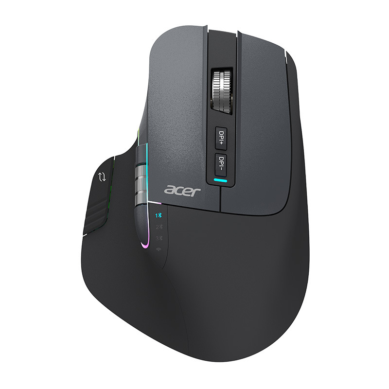 Ергономична безжично зареждаща мишка с Bluetooth, Omr225, 2.4G/Bluetooth връзка, 800–3200dpi, 8 бутона