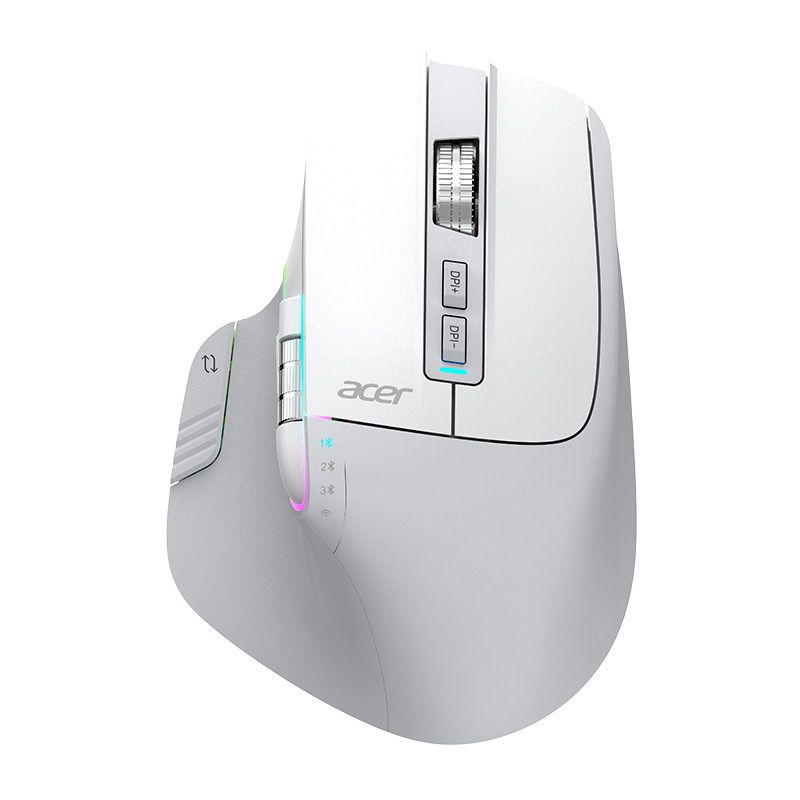 Ергономична безжично зареждаща мишка с Bluetooth, Omr225, 2.4G/Bluetooth връзка, 800–3200dpi, 8 бутона