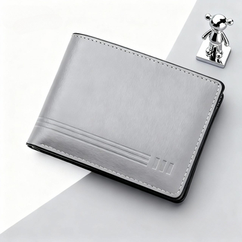 Vyrų piniginė su keliomis kortelių kišenėmis — PU oda, poliesterio įdaila, miesto minimalistinis stilius, daugiafunkcinė, apsauga nuo vagių ir sukčiavimo, 2023 m. žiema