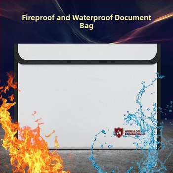 Огнеупорна папка за документи - фибростъкло, унисекс дизайн, запечатана водоустойчива, устойчива на високи температури, удебелено съхранение на документи