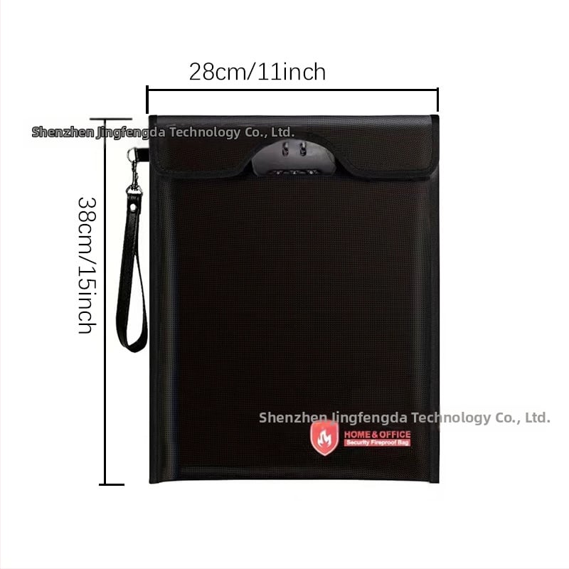 Огнеупорна папка за документи - фибростъкло, унисекс дизайн, запечатана водоустойчива, устойчива на високи температури, удебелено съхранение на документи