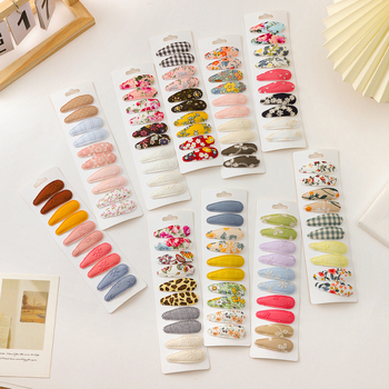 Детска фиба за коса с Bb клип - ръчно изработена, бродирана, принт с капки, свеж и сладък стил, аксесоари за глава