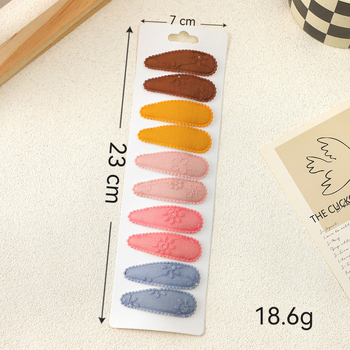 Детска фиба за коса с Bb клип - ръчно изработена, бродирана, принт с капки, свеж и сладък стил, аксесоари за глава