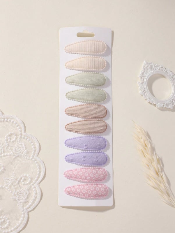 Детска фиба за коса с Bb клип - ръчно изработена, бродирана, принт с капки, свеж и сладък стил, аксесоари за глава